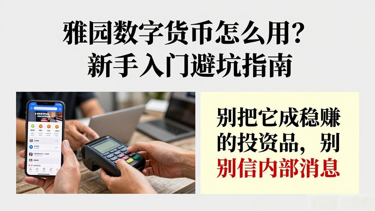 雅园数字货币怎么用?新手入门避坑指南