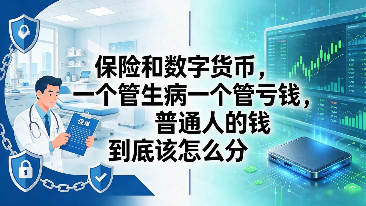 保险和数字货币,一个管生病一个管亏钱,普通人的钱到底该怎么分
