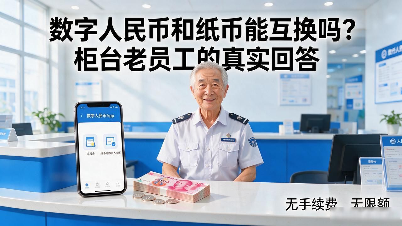 数字人民币和纸币能互换吗?柜台老员工的真实回答