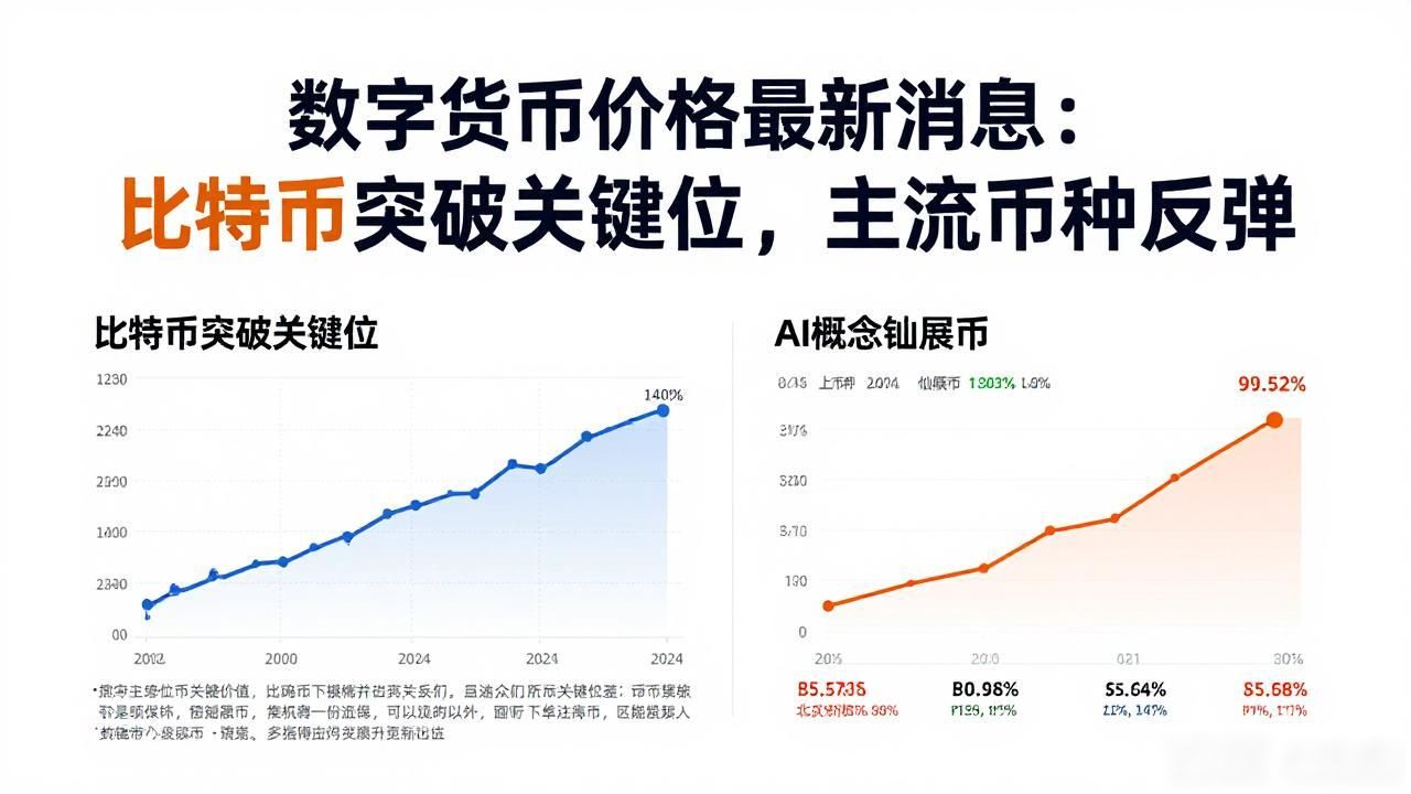 数字货币价格最新消息:比特币突破关键位,主流币种反弹