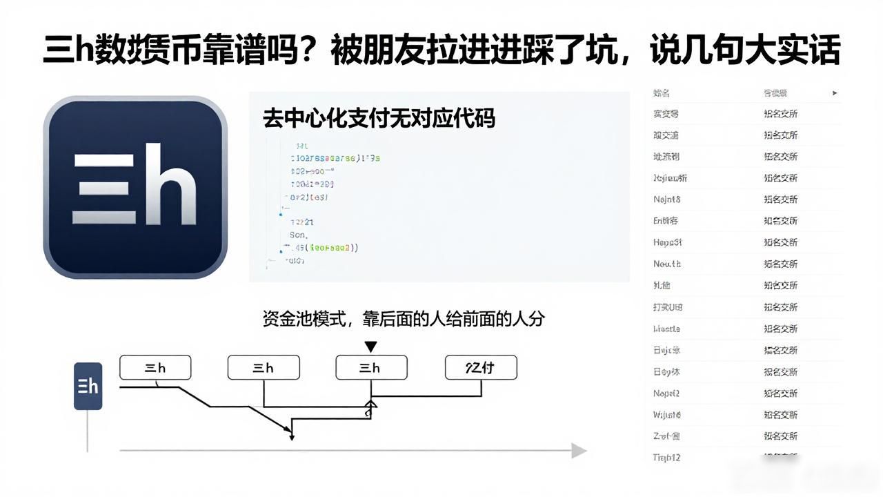 三h数字货币靠谱吗?被朋友拉进去踩了坑,说几句大实话