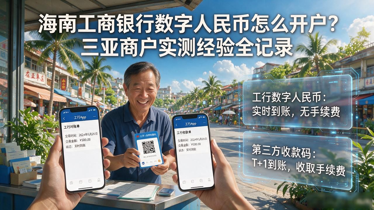 海南工商银行数字人民币怎么开户?三亚商户实测经验全记录