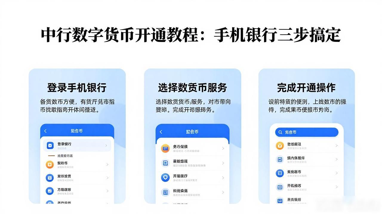 中行数字货币开通教程:手机银行三步搞定
