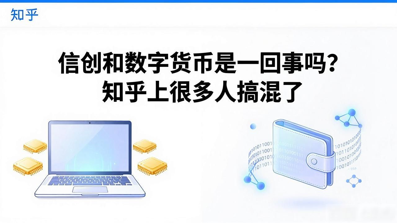 信创和数字货币是一回事吗?知乎上很多人搞混了