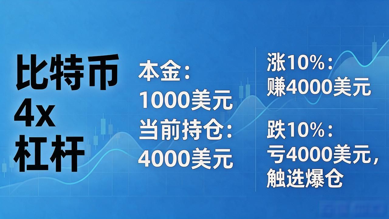 数字货币4x是什么意思?说白了就是4倍杠杆,涨跌都翻4倍