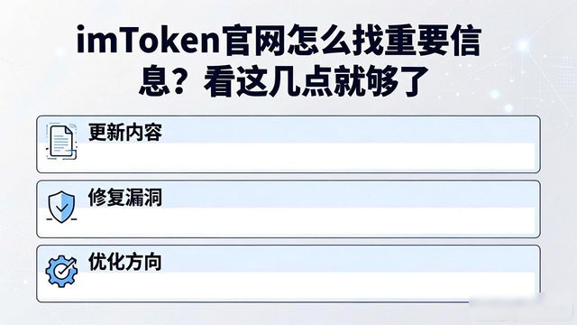 imToken官网怎么找重要信息?看这几点就够了