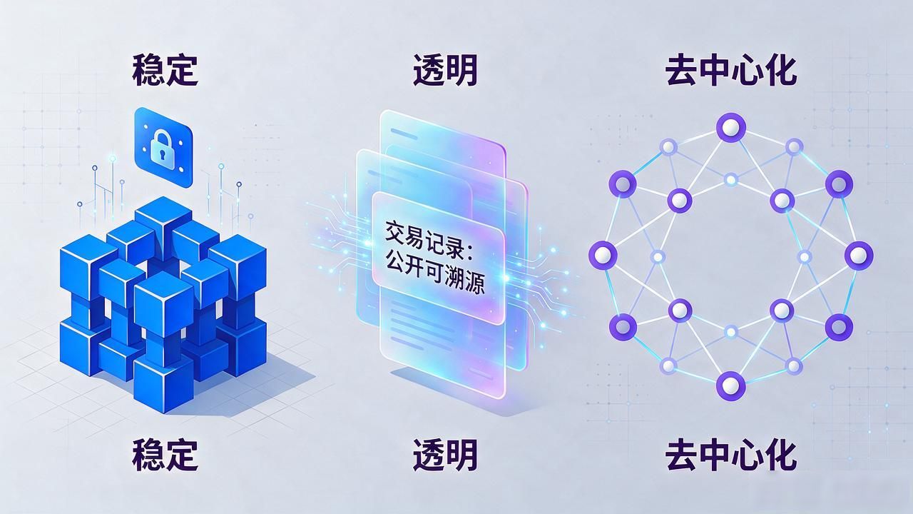 数字货币的三个特点:稳定、透明、去中心化