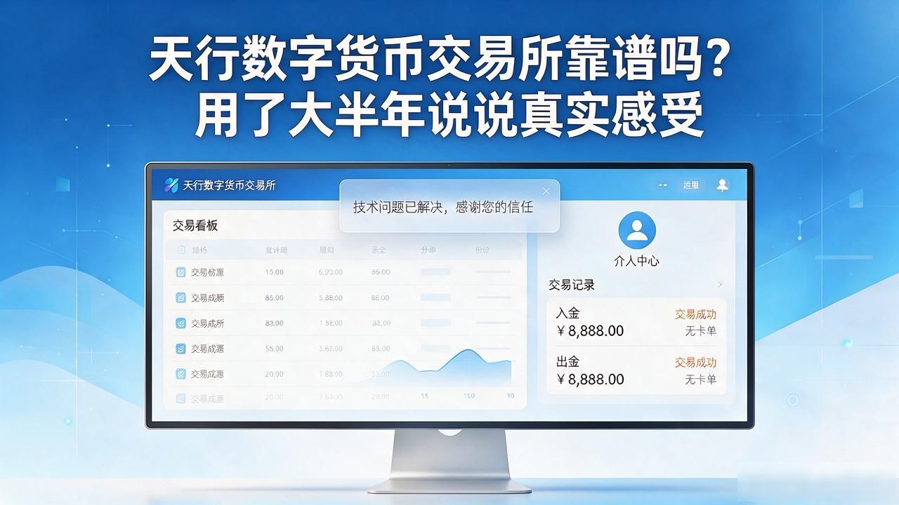 天行数字货币交易所靠谱吗?用了大半年说说真实感受