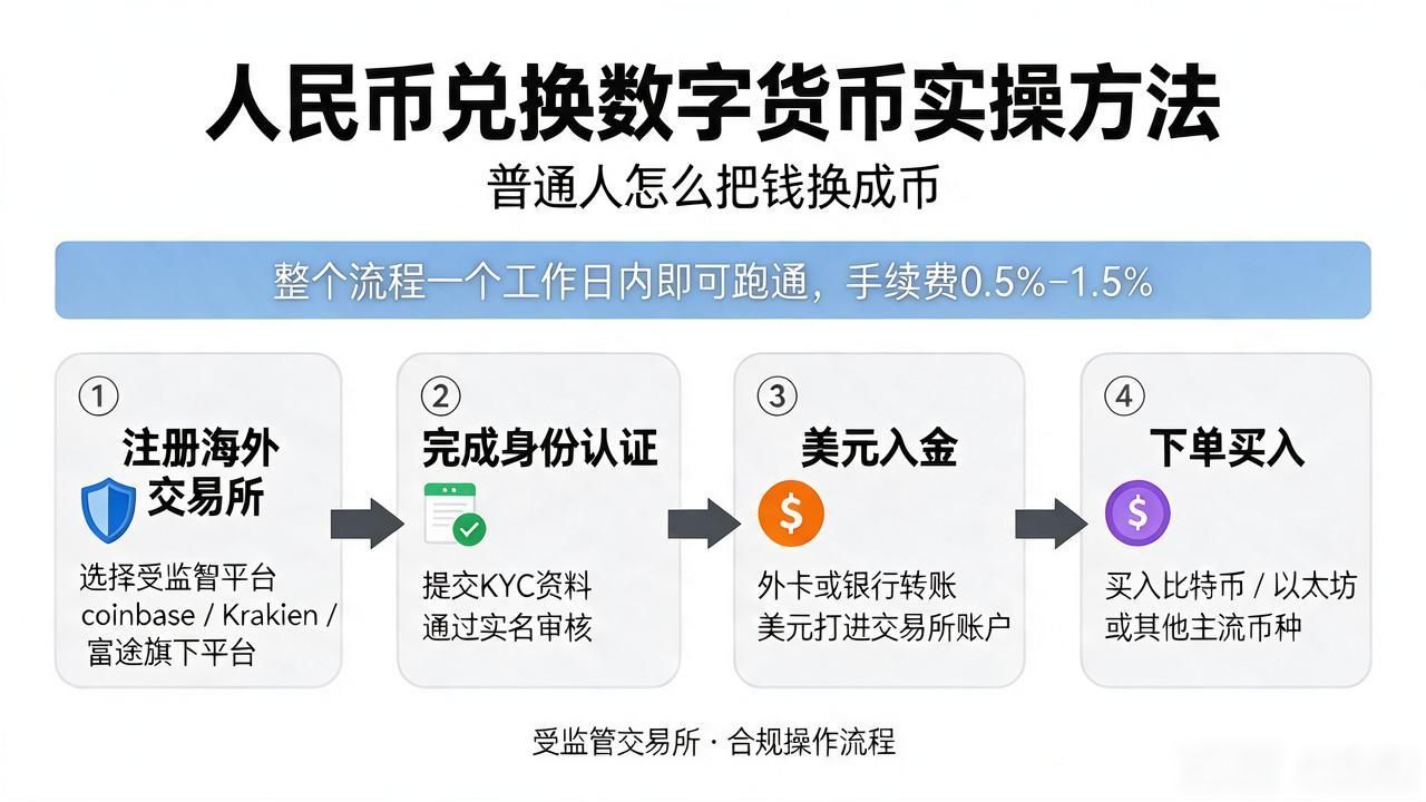 人民币兑换数字货币的实操方法,普通人怎么把钱换成币