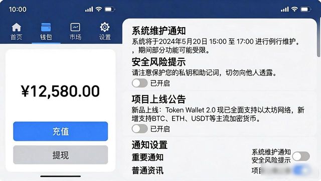 Token钱包官网通告提醒设置教程