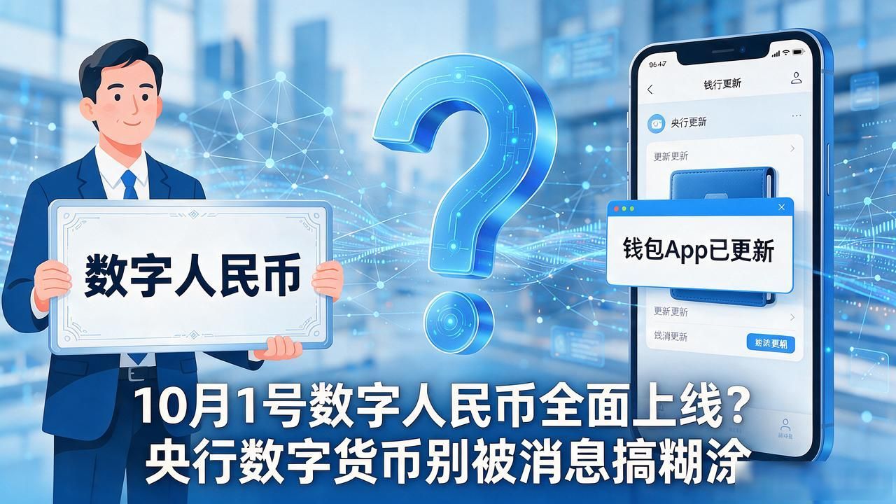10月1号数字人民币全面上线?央行数字货币别被消息搞糊涂