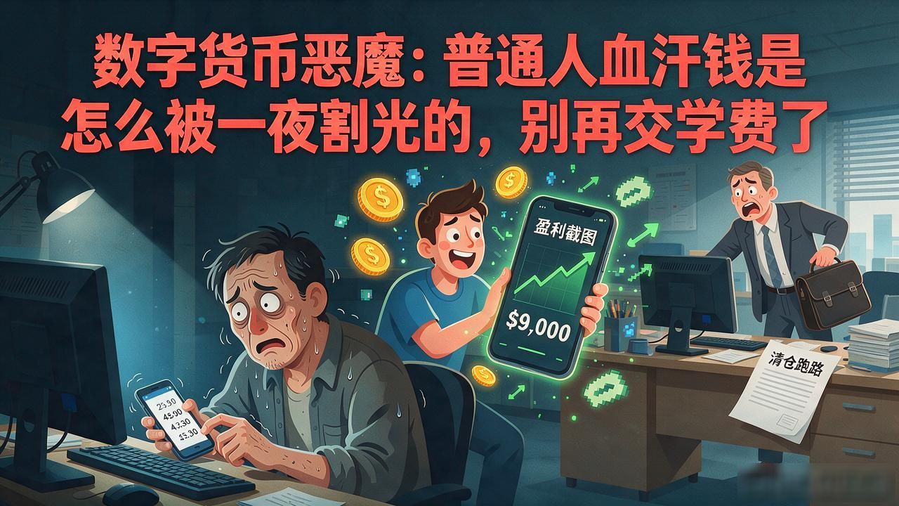 数字货币恶魔:普通人血汗钱是怎么被一夜割光的,别再交学费了