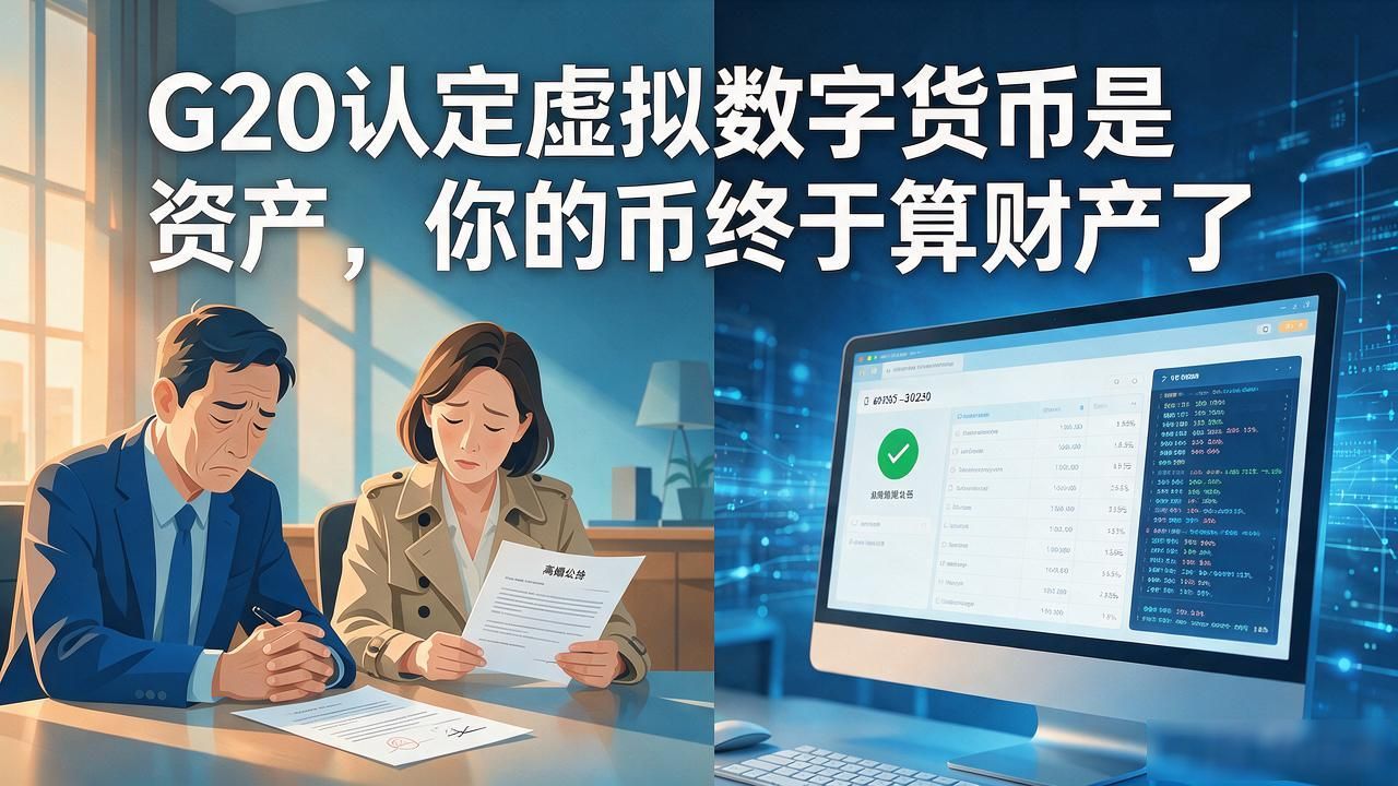 G20认定虚拟数字货币是资产,你的币终于算财产了