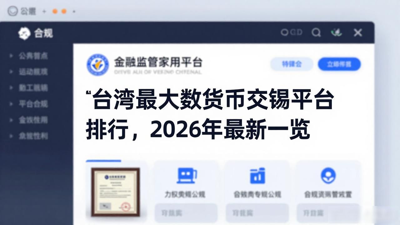 台湾最大数字货币交易平台排行,2026年最新一览