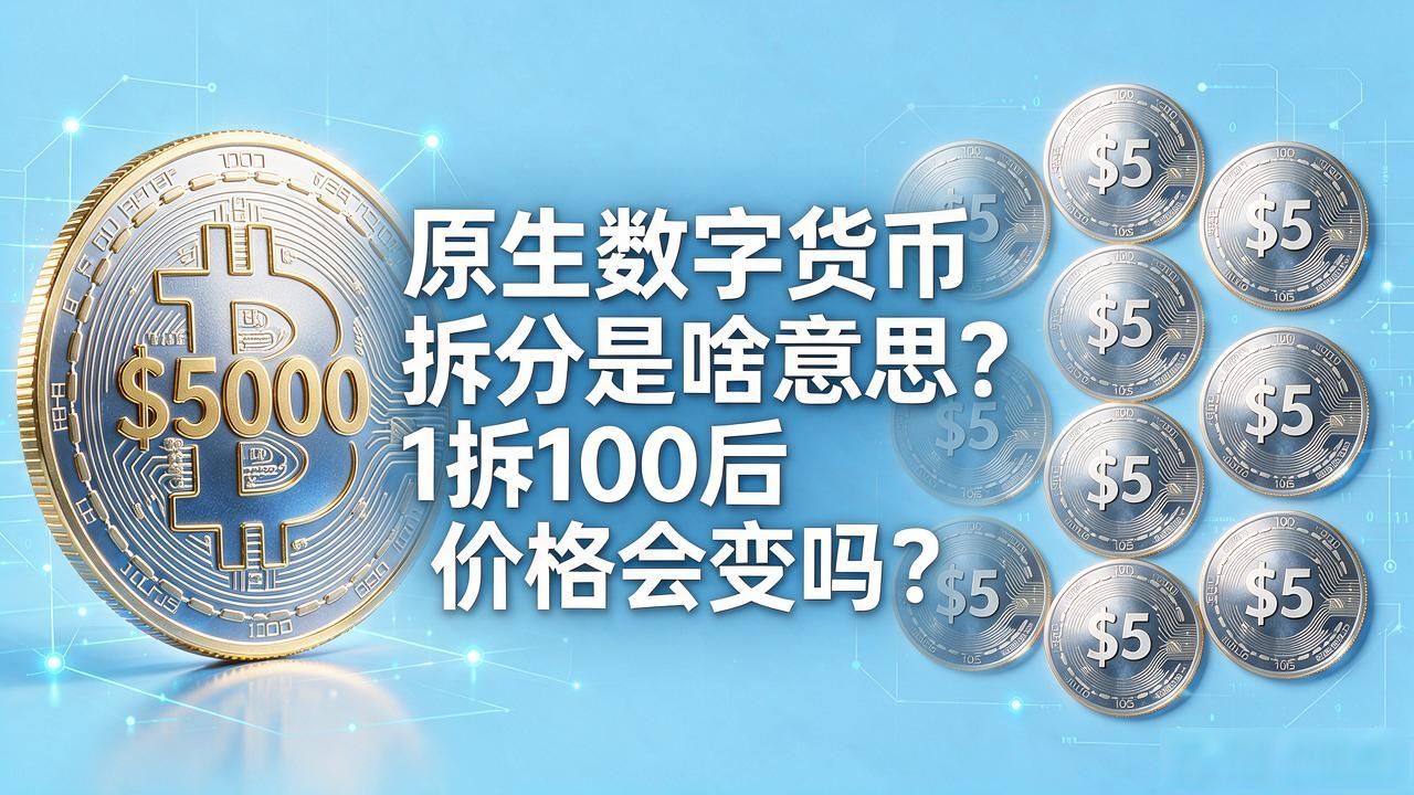 原生数字货币拆分是啥意思?1拆100后价格会变吗