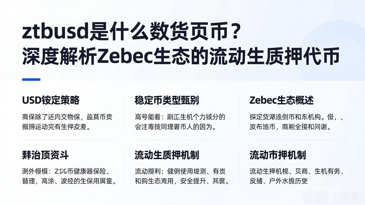 ztbusd是什么数字货币?深度解析Zebec生态的流动性质押代币