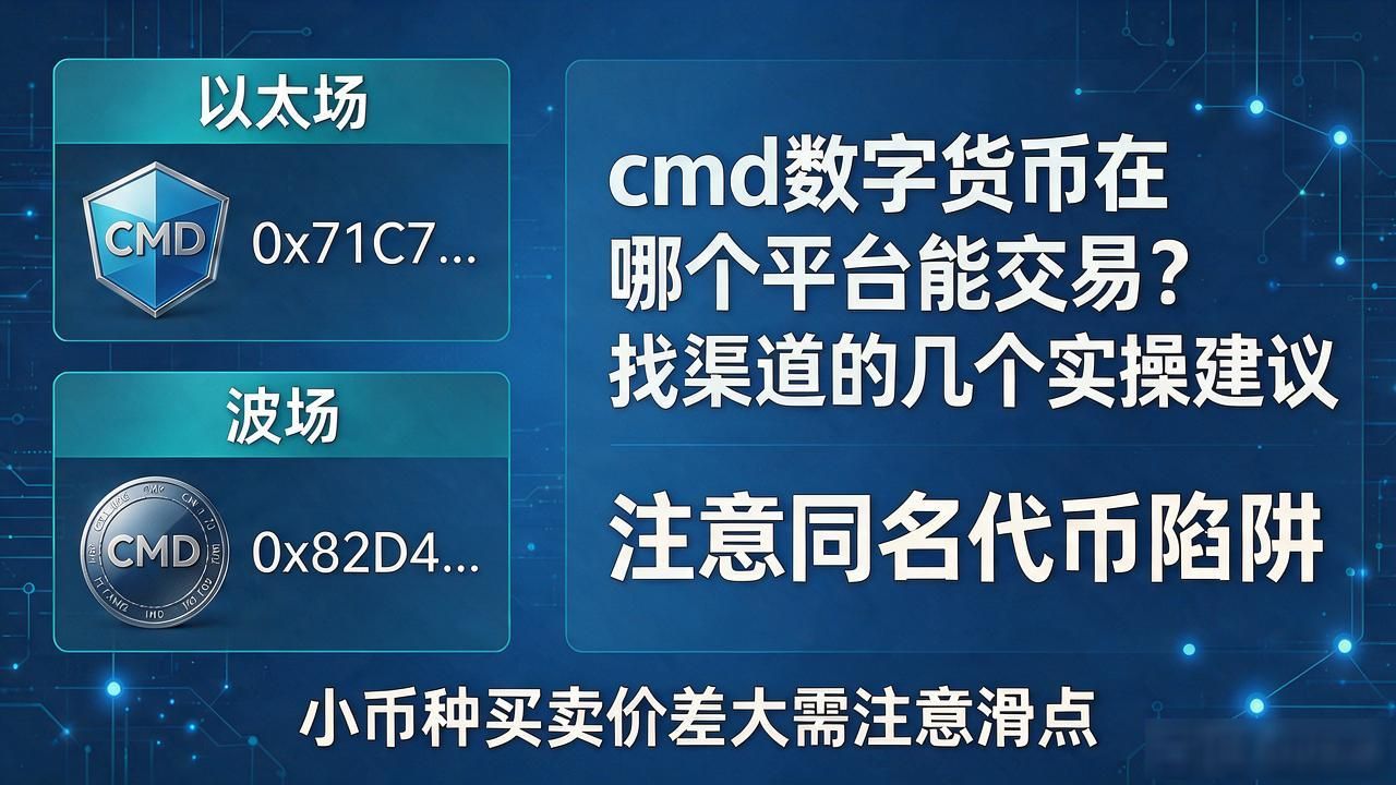 cmd数字货币在哪个平台能交易?找渠道的几个实操建议