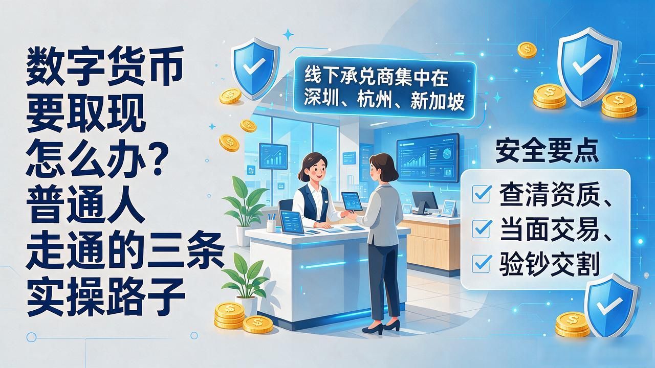 数字货币要取现怎么办?普通人走通的三条实操路子