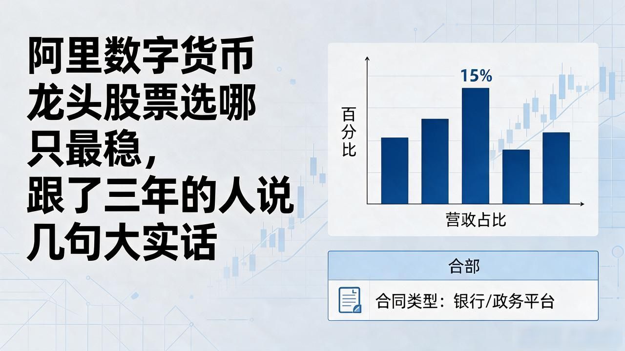阿里数字货币龙头股票选哪只最稳,跟了三年的人说几句大实话