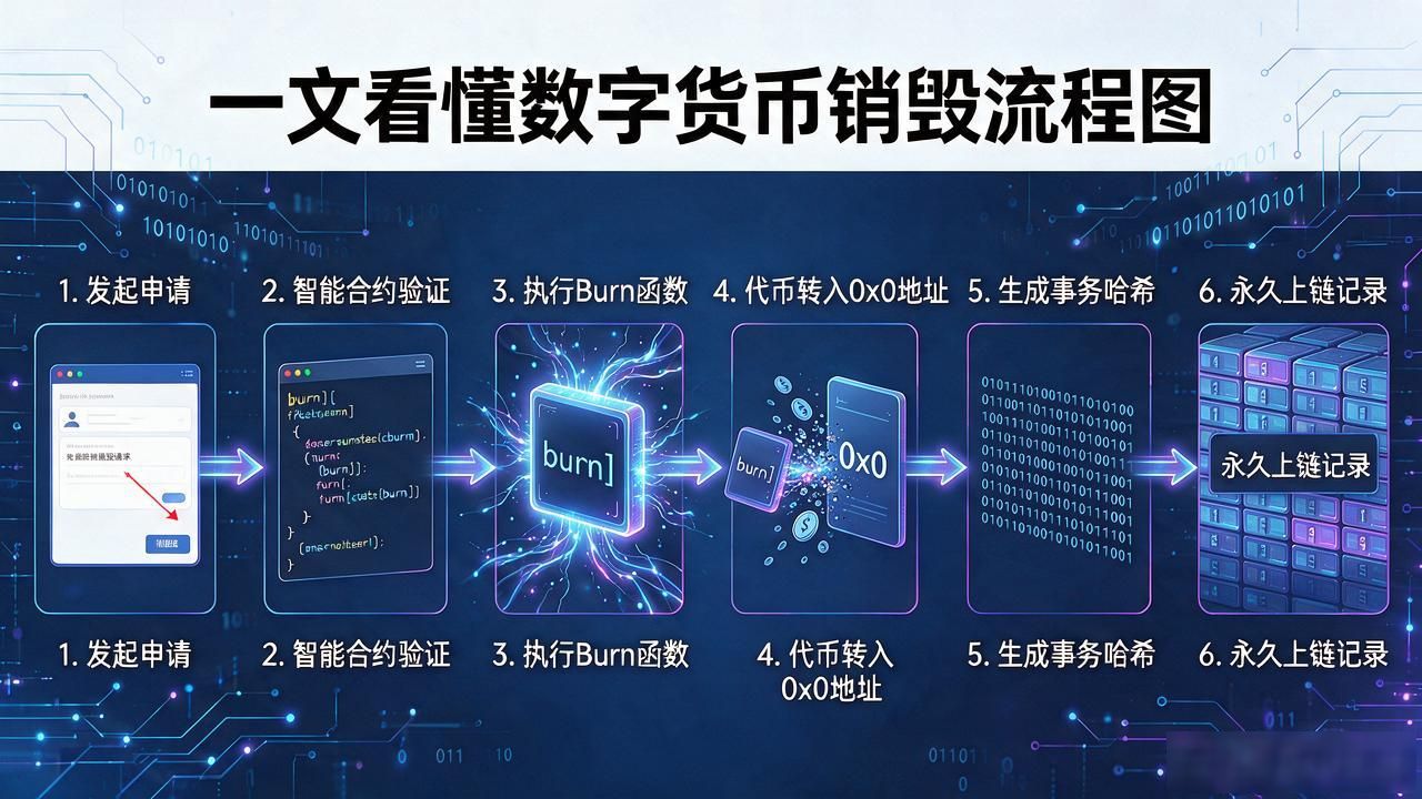 一文看懂数字货币销毁流程图:六个节点从申请到上链