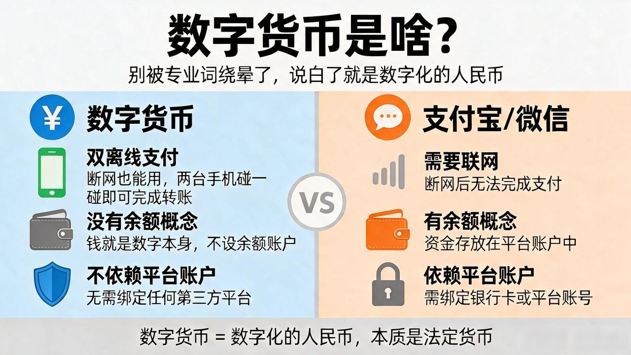 数字货币是啥?别被专业词绕晕了,说白了就是数字化的人民币
