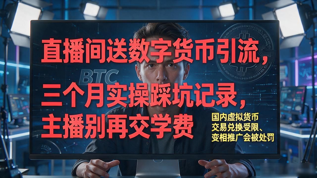 直播间送数字货币引流,三个月实操踩坑记录,主播别再交学费
