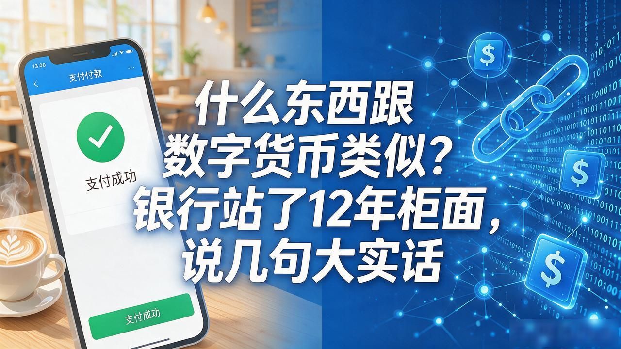什么东西跟数字货币类似?银行站了12年柜面,说几句大实话
